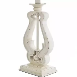 Distressed White French Farmhouse Table Lamp