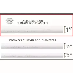 Distressed White Napoleon Curtain Rod, 120 in.