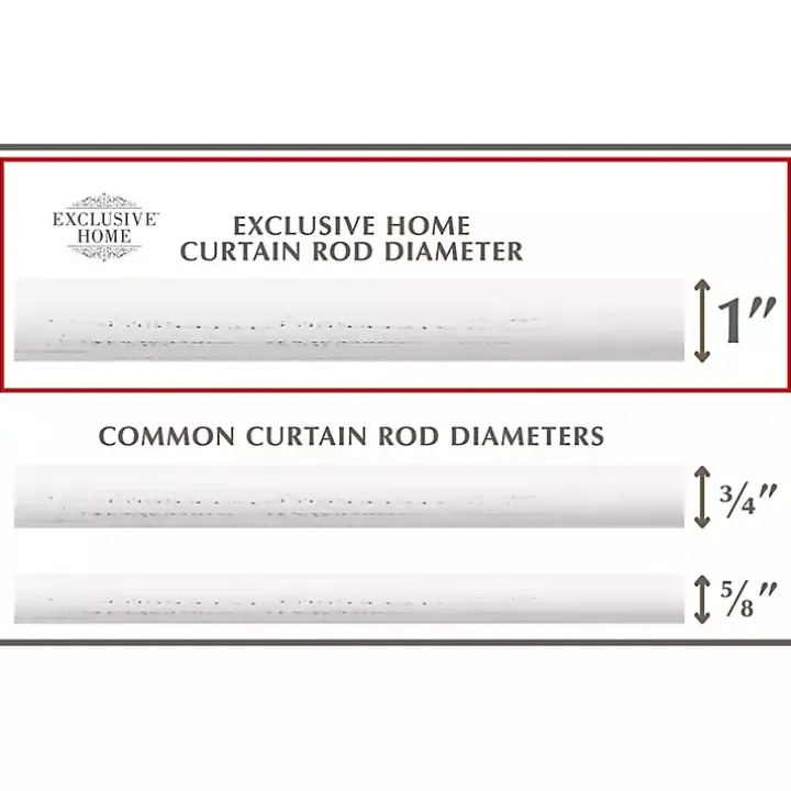 Distressed White Napoleon Curtain Rod, 120 in.