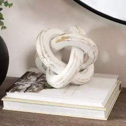 Distressed White Wooden Knot