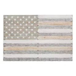 Distressed Wood American Flag Wall Plaque