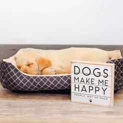 Dogs Make Me Happy Wall Plaque