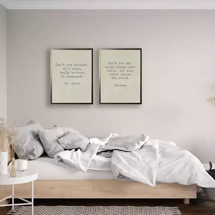 Don't Cry Dr. Seuss Quote Framed Art Print