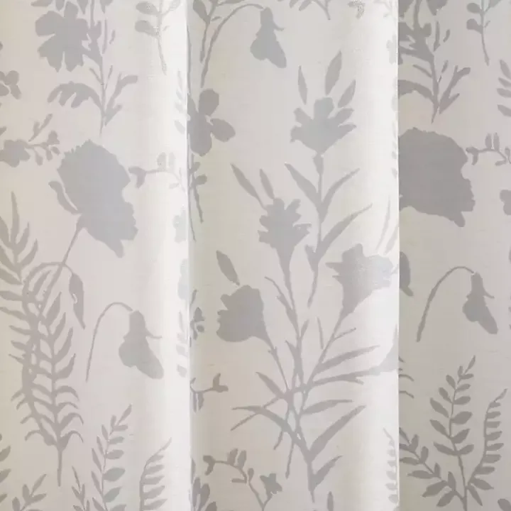 Dove Gray Floral 2-pc. Curtain Panel Set, 96 in.