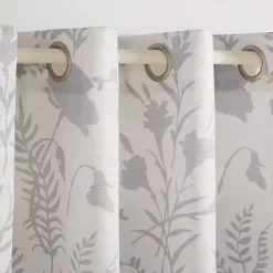 Dove Gray Floral 2-pc. Curtain Panel Set, 96 in.