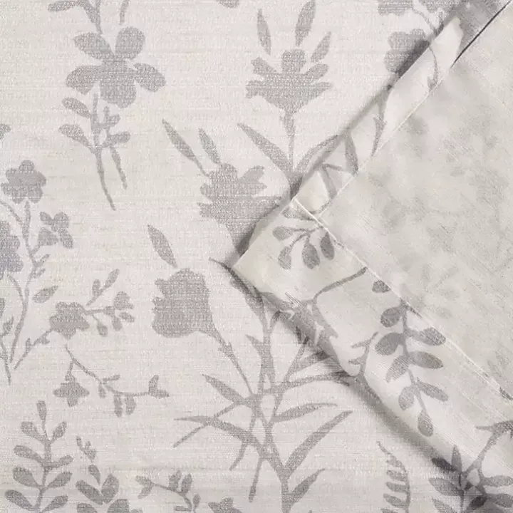 Dove Gray Floral 2-pc. Curtain Panel Set, 96 in.
