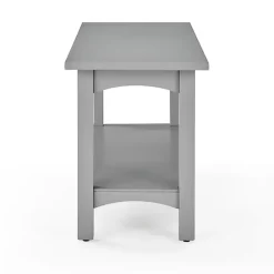 Dove Gray Rustic Farmhouse Wood Bench