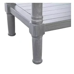 Dove Gray Turned Leg Rustic Console Table