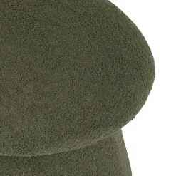 Drak Green Boucle Mushroom Storage Ottoman