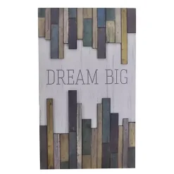 Dream Big Wood Slat Wall Plaque