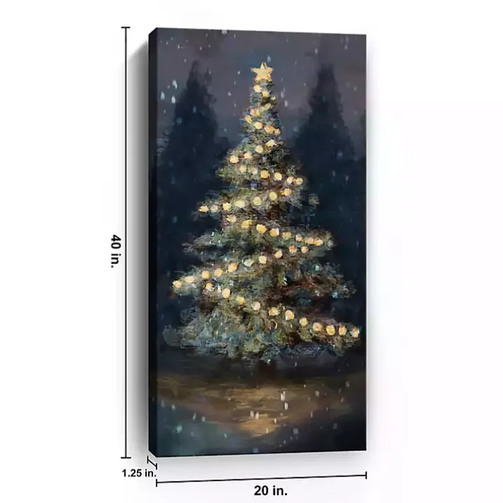 Dreamy Christmas Tree Canvas Art Print, 20x40 in.