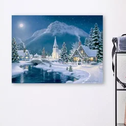 Dreamy Christmas Village Canvas Art Print