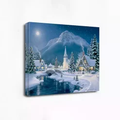 Dreamy Christmas Village Canvas Art Print