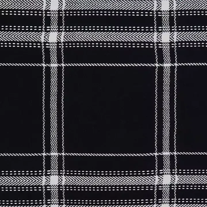 Dual White and Black Cotton Placemats, Set of 4