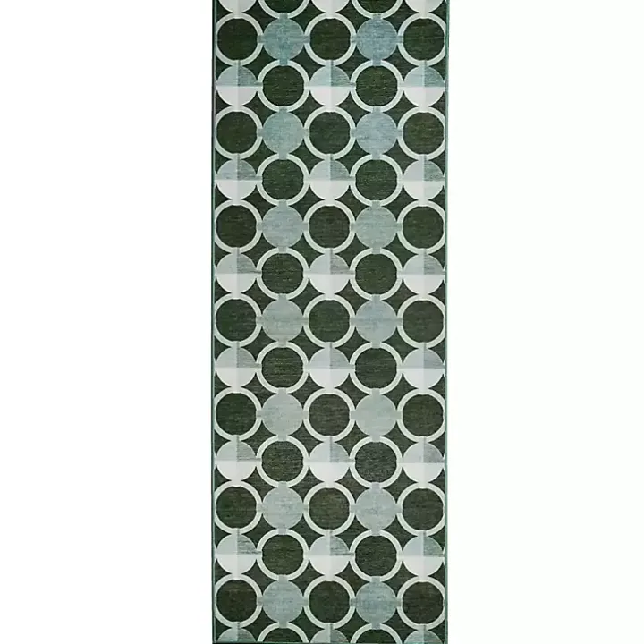 Dula Sage Green Washable Runner, 2x7