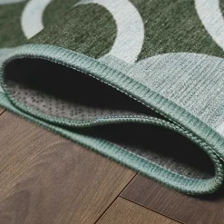 Dula Sage Green Washable Area Rug, 3x5