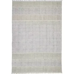 Dune Stone Blue Geometric Area Rug, 7x10