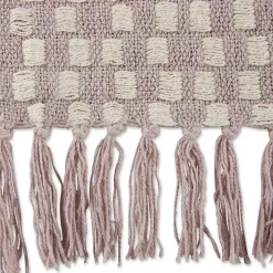 Dusty Lilac Urban Check Throw