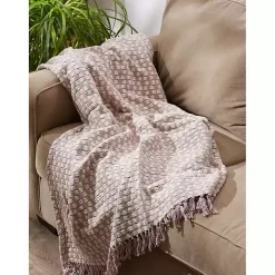 Dusty Lilac Urban Check Throw