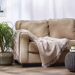 Dusty Lilac Urban Check Throw