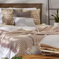 Dusty Lilac Urban Check Throw