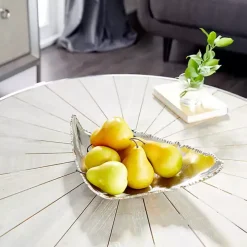 Earthy Abstract Cracked Silver Decorative Tray