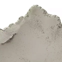 Earthy Abstract Cracked Silver Decorative Tray