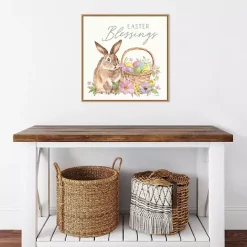 Easter Blessings Bunny Framed Canvas Art Print