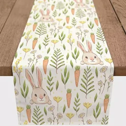 Easter Bunnies and Carrots Table Runner, 72 in.