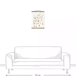Easter Egg Tree Teak Hanging Canvas Art Print