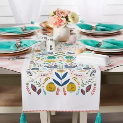 Easter Garden Folk Table Runner, 108 in.