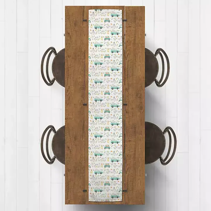 Easter Pickup Truck Table Runner, 72 in.
