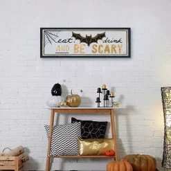 Eat Drink And Be Scary Halloween Wall Plaque