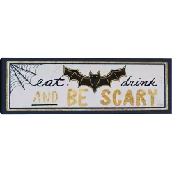 Eat Drink And Be Scary Halloween Wall Plaque