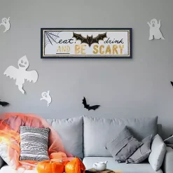 Eat Drink And Be Scary Halloween Wall Plaque