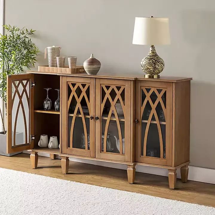 Eleanora Acorn Wood 4-Door Sideboard