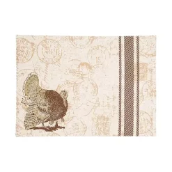 Elegant Turkey Harvest Placemats, Set of 6