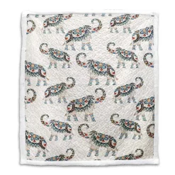 Elephant Sherpa Throw Blanket