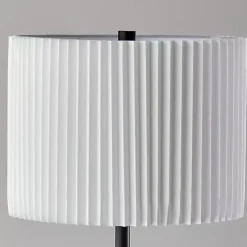 Eli Black Pleated Shade Floor Lamp
