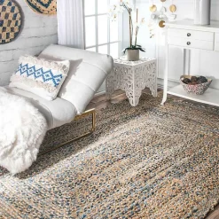 Ella Hand Braided Jute Rug, 5x8