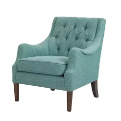 Elle Tufted Teal Accent Chair