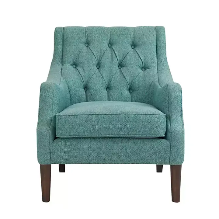 Elle Tufted Teal Accent Chair