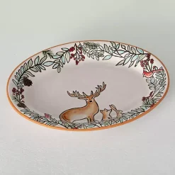 Embossed Woodland Christmas Serving Platter