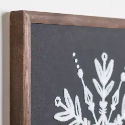 Embroidered Snowflake Framed Wall Plaque