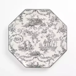 Emery Black Toile Dinner Plate