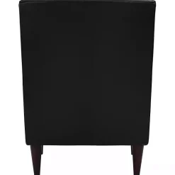 Emma Black Faux Leather Accent Chair