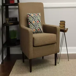 Emma Pecan Upholstered Accent Chair