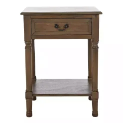 Emory Natural Single Drawer Accent Table