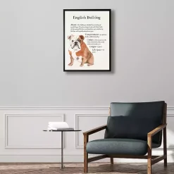 English Bulldog Facts Framed Wall Plaque