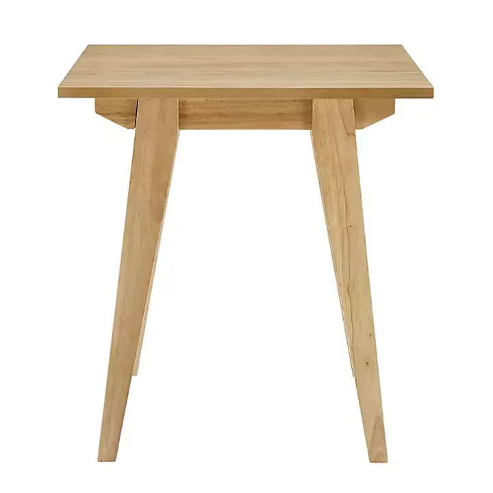 English Oak Wood Minimalist Accent Table